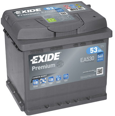 Autobaterie EXIDE Premium 53Ah, 540A, 12V, EA530 (EA530)